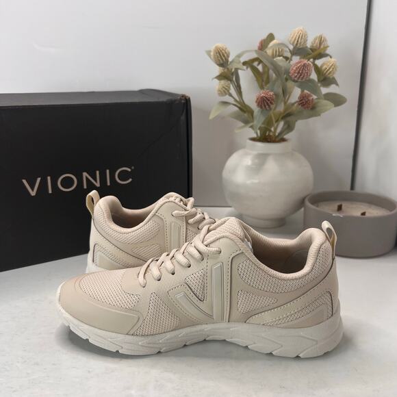 Vionic Miles II Lace Up Comfort Sneaker Cream I3509S1101 Women's US 6M NWB - Picture 7 of 10